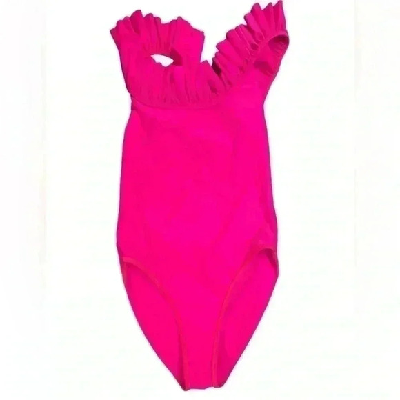 Lovers And Friends Flutter By Ruffle One-Piece Swimsuit Size Small - Picture 6 of 8